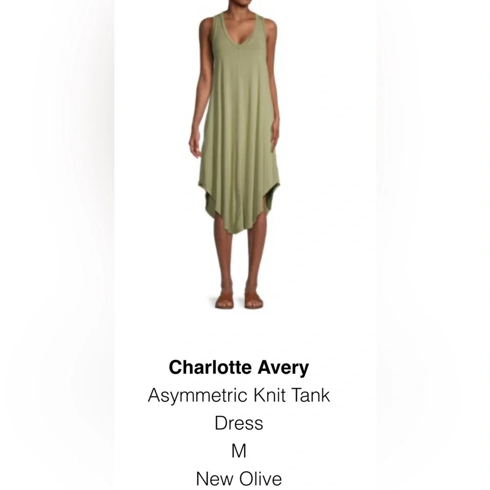 Charlotte Avery Green Sleeveless Dress. Medium. Bundle 4 Deals! - Picture 2 of 15